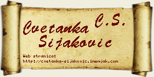 Cvetanka Šijaković vizit kartica